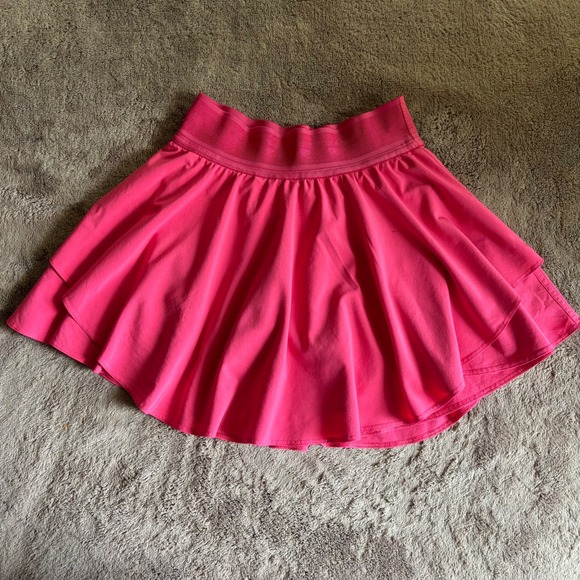 Lululemon Pants - Lululemon Court Rival High-Rise Skirt Pink LW8AH3R Size 0 Activewear Tennis